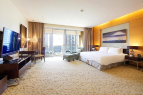 Partial Burjkhalifa View from Balcony in Dubai Mall-Studio King Bed